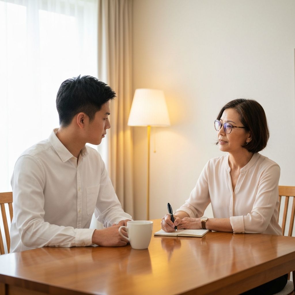 Спокойна консултация между консултант и клиент